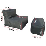 Atelier Del Sofa Lazy bag set Sedir, 75x70x95 cm, 75x35x35 cm, Žuti | Eponuda.ba