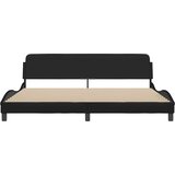  Posteljni okvir z vzglavjem črn 193x203 cm umetno usnje, (21072888) | Shoptok.si