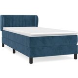 Maison Chic Box spring postelja - Vzmetna postelja z vzmetnico temno modra 80x200 cm žamet SL10152, (21904909) Cene