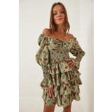  Women's Turquoise Floral Layered Frilly Mini Summer Dress | shoptok.hr