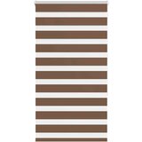 vidaXL Zebra senčilo rjave 85x150 cm tkanina širina 80,9cm poliester | Shoptok.si