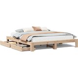 vidaXL Okvir kreveta bez madraca 200 x 200 cm od masivne borovine | shoptok.hr