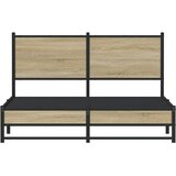  Metalni okvir kreveta bez madraca boja hrasta sonome 150x200 cm Slike