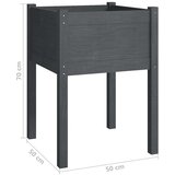 vidaXL vrtne sadilice 2 kom sive 50 x 50 x 70 cm od masivne borovine | shoptok.hr