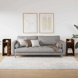 vidaXL Stranske mize s polico 2 kosa dim. hrast 25,5x27x60 cm | Shoptok.si