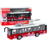  Trolejbus za igru u omjeru1:16 sa zvučnim i svjetlosnim efektima - crveni | shoptok.hr