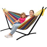  Okvir za viseću mrežu 250 cm + viseća mreža 200x120 (do 200 kg) - šarena | Shoptok.si