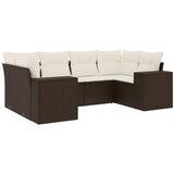  6-dijelni set vrtnih sofa od poliratana s jastucima smeđi | shoptok.hr