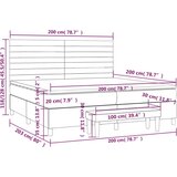  Box spring postelja z vzmetnico temno rjav 200x200 cm blago, (20999255) | Shoptok.si
