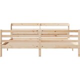 Okvir kreveta s uzglavljem 200 x 200 cm od masivne borovine | shoptok.hr