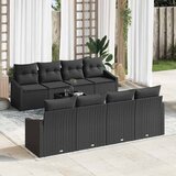  Set sofe s jastukom s jastukom 9 pcs Crna poliratan | shoptok.hr