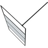 Pregrada za tuš črna 100x195 cm delno motno ESG steklo, (21047575) | Shoptok.si