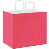  Papirnate vrećice 250 kom s ručkama ružičaste 32x22x28 cm | shoptok.hr
