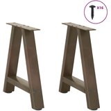  Noge za klubsko mizico v obliki črke A, 2 kosa, 38 x (42-43) cm, jeklo, (5000044592) | Shoptok.si