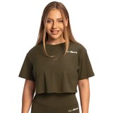GymBeam Women‘s Limitless Cropped T-Shirt Espresso | ePonuda.com