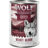 Wolf of Wilderness Adult 6 x 400 g - "Red Meat" Velvet Gloom: svinjsko meso s puranom in postrvjo | Shoptok.si