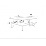 Hanah home Akya Sto za dnevnu sobu, 89x44x89cm, Orah-crni | Eponuda.ba