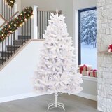  Umjetno božićno drvce s nogom Bijela 270 cm PVC i čelik | shoptok.hr