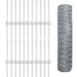  Ograjne palice 11 kos U-kanal 40 cm Pocinkano jeklo, Šesterokotna ograja 0.4x50 m Pocinkano jeklo | Shoptok.si