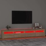 TV ormarić s LED svjetlima boja hrasta sonome 240x35x40 cm | shoptok.hr