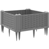  Vrtna sadilica s klinovima svjetlosiva 42,5 x 42,5 x 28,5 cm PP | shoptok.hr