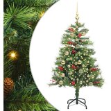 vidaXL Umestno božično drevo z LED lučmi Zelena 150 cm PVC in kovina, (5000067289) | Shoptok.si