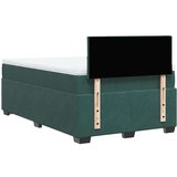 vidaXL Box spring krevet s madracem tamnozeleni 120x200 cm baršunasti | shoptok.hr