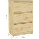 vidaXL Nočna omarica 2 kosa 40x29,5x64 cm trdna borovina | Shoptok.si