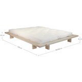 Karup Design Bračni krevet od masivnog bora s podnicom 180x200 cm u prirodnoj boji Japan – | shoptok.hr