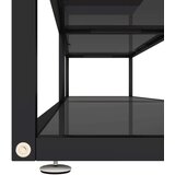 TV omarica črna 220x40x40,5 cm kaljeno steklo, (20731831) | Shoptok.si