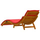  Ležaljka za sunčanje 2 pcs Crvena Čvrsto drvo akacije | shoptok.hr