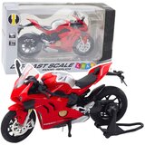 Metalni motor za igru sa zvučnim i svjetlosnim efektima 1:12 - crveno/bijeli | shoptok.hr