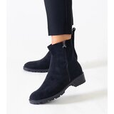 Gemre Zahra black high platform ankle boots in eco-suede | Shoptok.si