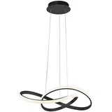 PAUL NEUHAUS Design viseča svetilka črna 57 cm z možnostjo zatemnitve z LED - Viola Due