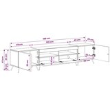 5-dijelni LED TV ormarić Betonska siva Konstruirano drvo - Betonska siva 100 cm | shoptok.hr