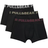 Pull&Bear Bokserice svijetlosmeđa / burgund / crna / bijela