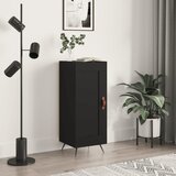 vidaXL Komoda črna 34,5x34x90 cm inženirski les | Shoptok.si