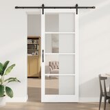 vidaXL Drsna vrata s kompletom pribora 'ORKDAL'bela trda les in steklo, Notranja vrata s steklom 'ORKDAL'bela 93x232x4 cm Cene