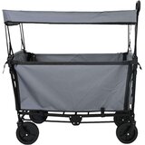  Zložljiv ročni voziček Siva 105 x 56,5 x 116 cm Oxford tkanina | Shoptok.si
