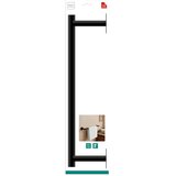 Douceur d intérieur Mat crni metalni držač za ručnike s postavljanjem bez bušenja Fixeo – | shoptok.hr