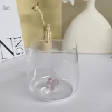 staklena čaša sa srcem, 400ml