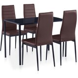  Petodijelni blagovaonski set smeđi | Eponuda.com