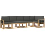 vidaXL Zunanja garnitura za sedenje 6 pcs Bela in antracit Poliester, (5000281605) | Shoptok.si