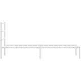  Metalni okvir za krevet s uzglavljem bijeli 80x200 cm | shoptok.hr