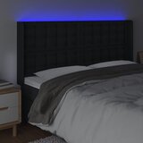  LED uzglavlje crno 163 x 16 x 118/128 cm od umjetna koža | shoptok.hr