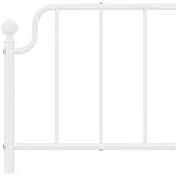 Metalni okvir kreveta uzglavlje i podnožje bijeli 200 x 200 cm | shoptok.hr