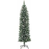  Umjetno vitko božićno drvce Zelena i bijela 120 cm | shoptok.hr