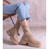 Gemre Beige ankle boots with elastic upper Evel | ePonuda.com