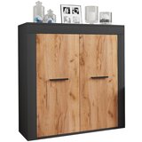 MID.YOU Komoda Usilo, Antracit, Barva Hrasta | Shoptok.si