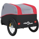 Prikolica za bicikl crno-crvena 30 kg željezna | shoptok.hr